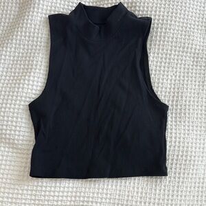 Abercrombie & Fitch Black Sleeveless Crop Top